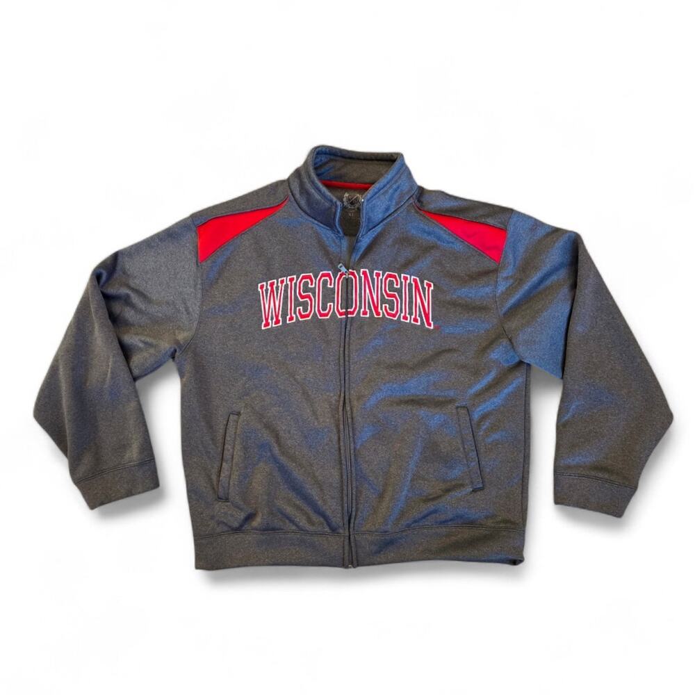 Wisconsin Badgers collegiate full-zip track jacket, Men's Size XL